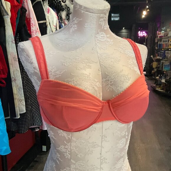 Stella McCartney Underwire Bra Buckle Strap Size 34D Orange - Picture 2 of 3